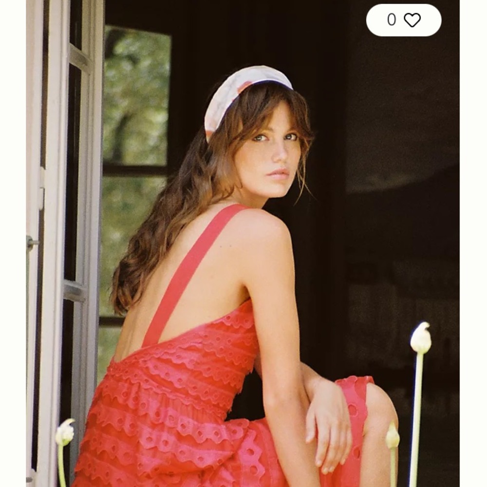 Maeve Eyelet Halter Midi Dress. Size 12P